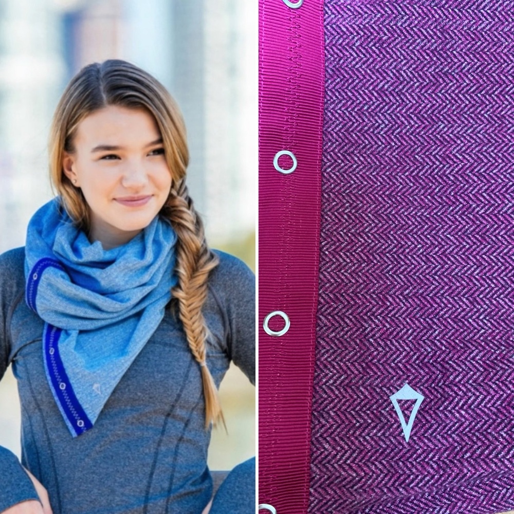 Ivivva by lululemon village chill Pink Herringbone Scarf